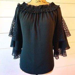 Michael Kors Collection Black Off the Shoulder